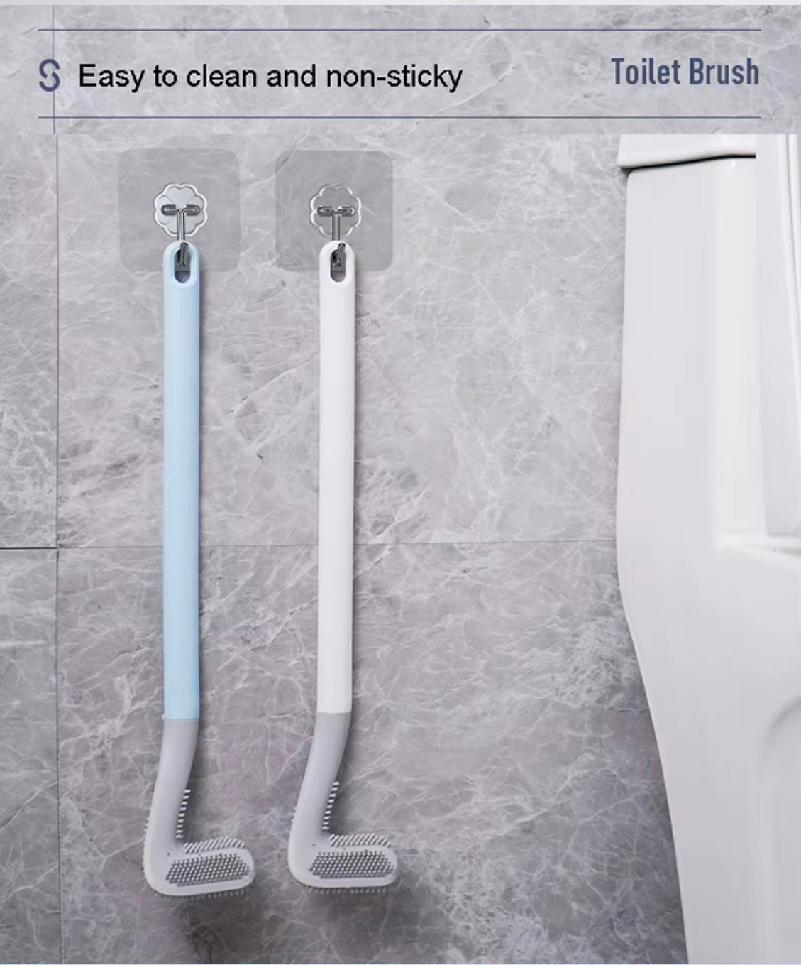 Pack de 3 Brosses de Toilette ErgoClean : Nettoyage Profond et Confortable