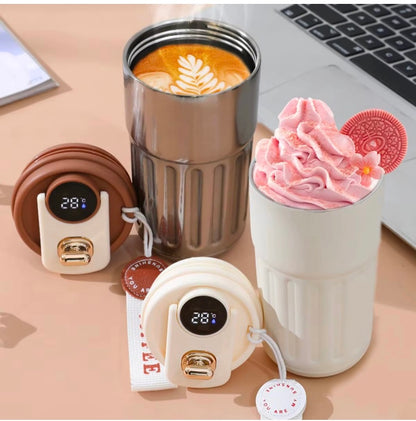 Thermos Intelligent en Acier Inoxydable à Affichage LED