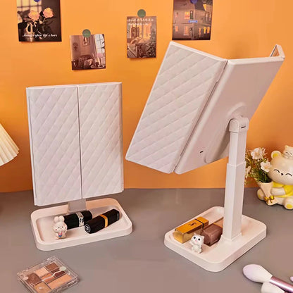 Miroir sur Pied avec Éclairage LED et Triple Vue