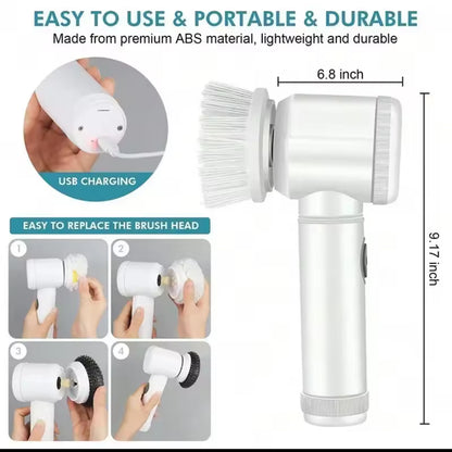 Brosse de Nettoyage Rechargeable 5 en 1 – Qualité, Puissance et Polyvalence